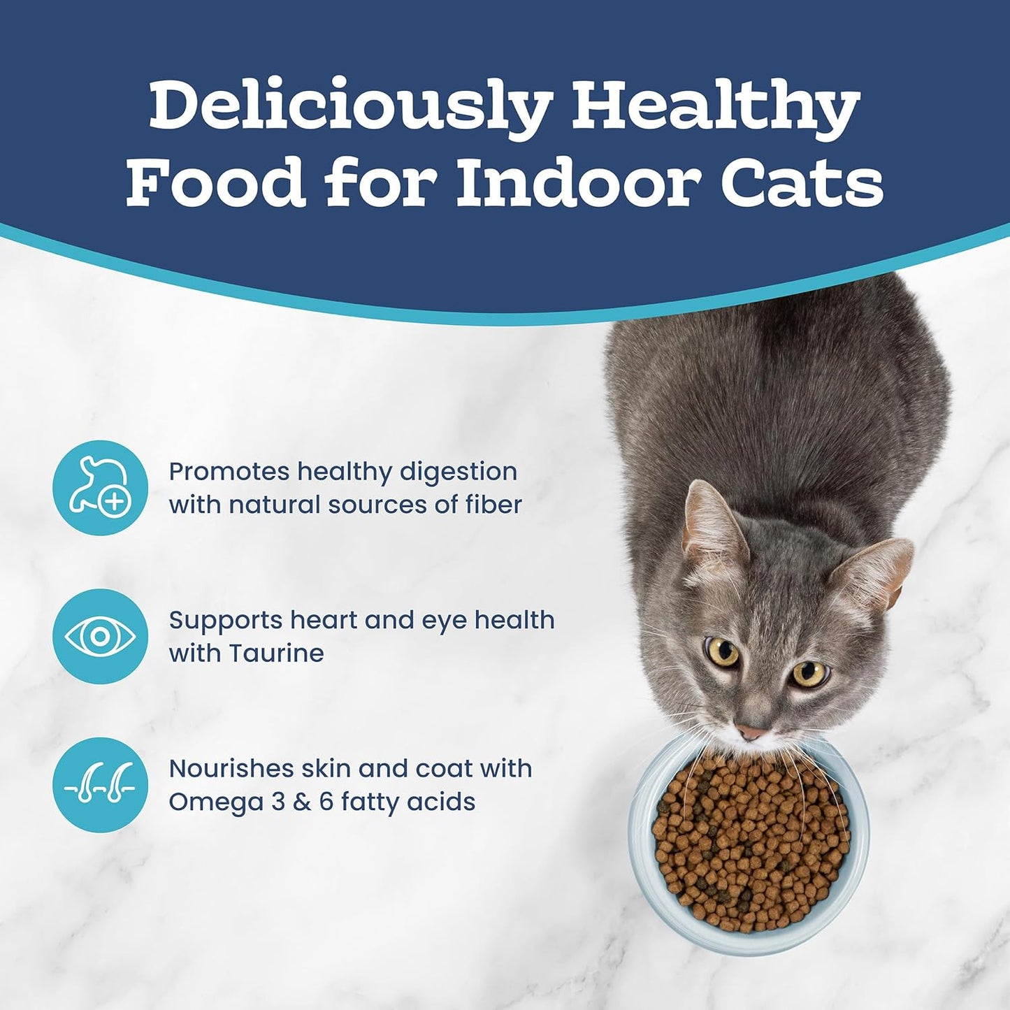 Tastefuls Natural Dry Food for Adult Indoor Cats, Chicken & Brown Rice Recipe, 15-Lb Bag