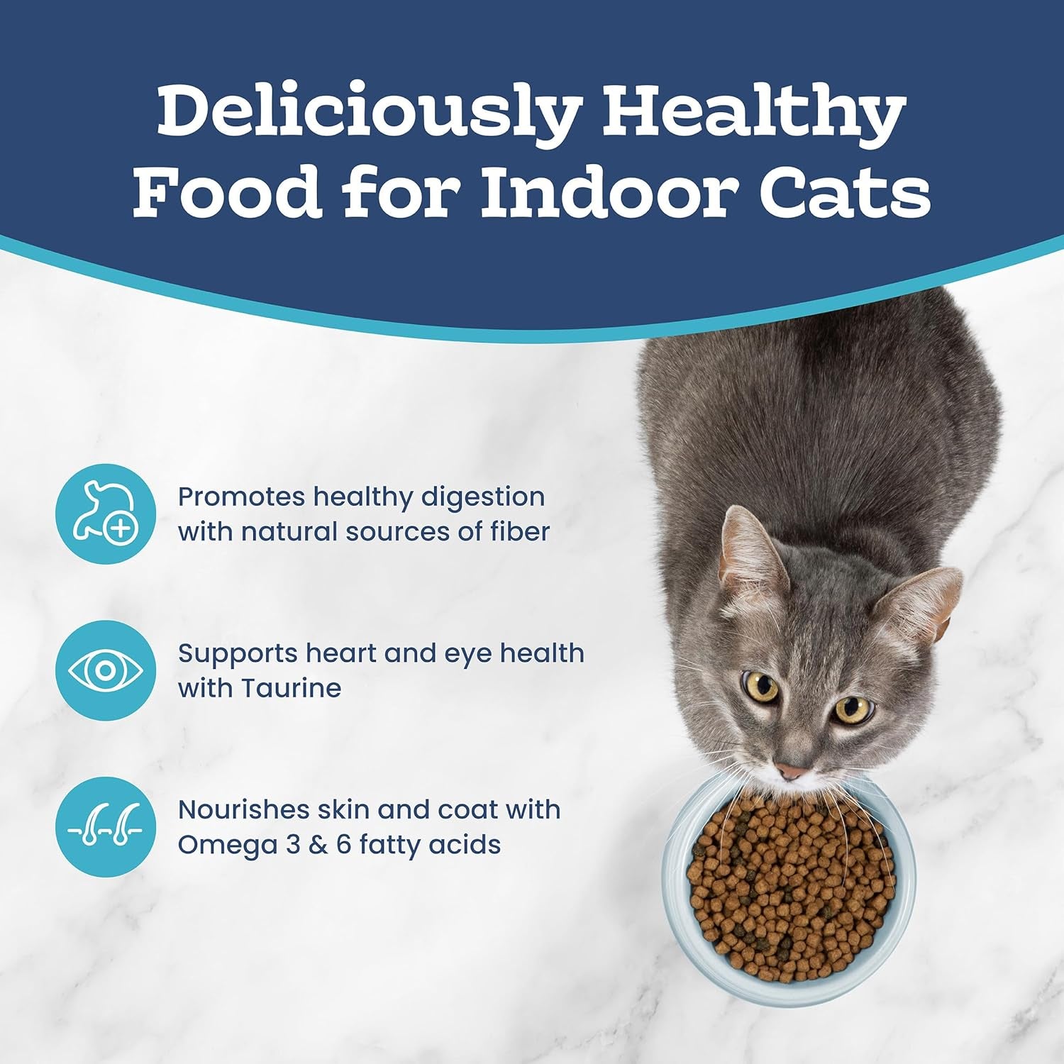Tastefuls Natural Dry Food for Adult Indoor Cats, Chicken & Brown Rice Recipe, 15-Lb Bag