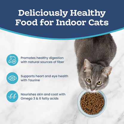 Tastefuls Natural Dry Food for Adult Indoor Cats, Chicken & Brown Rice Recipe, 15-Lb Bag